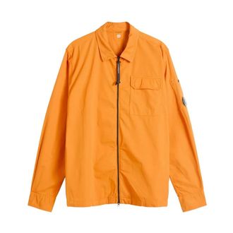 C.P. Company Light Jackets, male, Orange, Size: XL Orange Silk Nylon Jackets