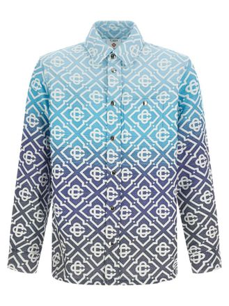 Casablanca Blue Jacquard Shirt Collar Jacket