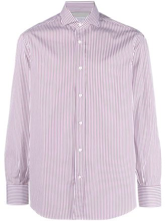 Brunello Cucinelli Camicia a righe - Bianco