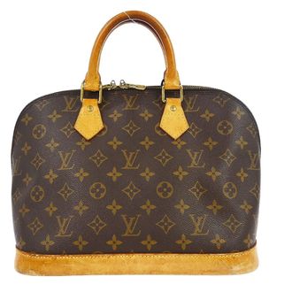 Louis Vuitton Alma Handbag Monogram Canvas Brown Canvas Handbag (Pre-Owned)