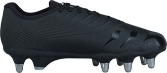 Canterbury Of New Zealand Unisex Adult Stampede Groundbreak Pro Soft Ground Rugby Boots (Black/Metallic Silver) - Black & Silver - Size UK 10.5