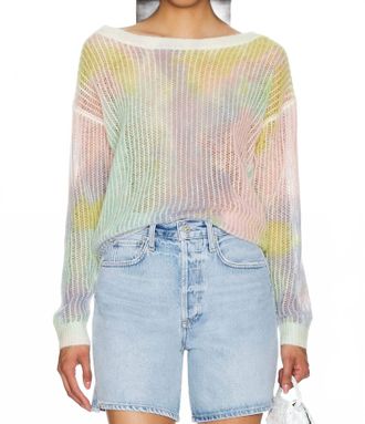 27 Miles Malibu Gwen Tie-Dye Cashmere Blend Sweater In Cotton Candy