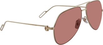 Cartier Red Pilot Unisex Sunglasses CT0110S 010 62