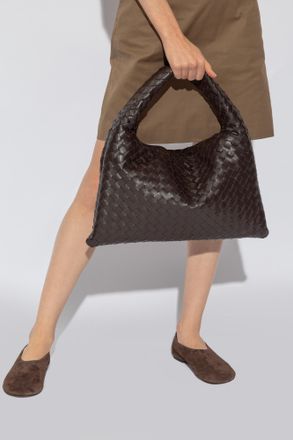 Bottega Veneta Hop Medium Shoulder Bag, Womens, Brown