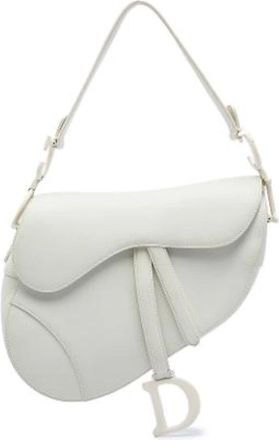 Dior Pre-owned Saddle Bag - Dames - Vintage Schoudertas - Wit - ONE Size - Leer - Vintage
