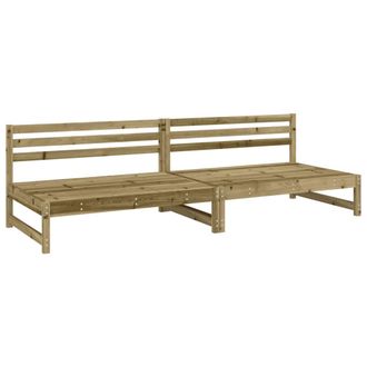 vidaXL Sof&aacute;s Centrales De Jard&iacute;n 2 Uds Madera Impregnada Pino 120x80cm Vidaxl