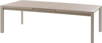 Hesperide Hesperide - Mesa De Jard&iacute;n Extensible &Eacute;vasion Efecto Lino Y Madera De Arcilla, 14 Plazas En Lates De Aluminio - Hesp&eacute;ride