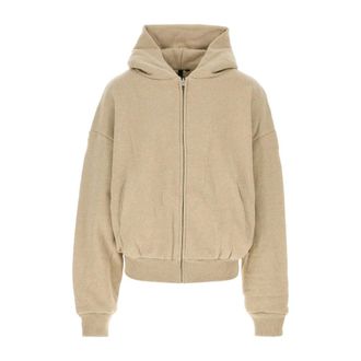 Entire studios Zip-throughs, unisex, Beige, Size: XL Cotton Thermal Sweatshirt