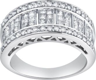 LuvMyJewelry Illumina 1.25 Ct 10K Gold Diamond Band