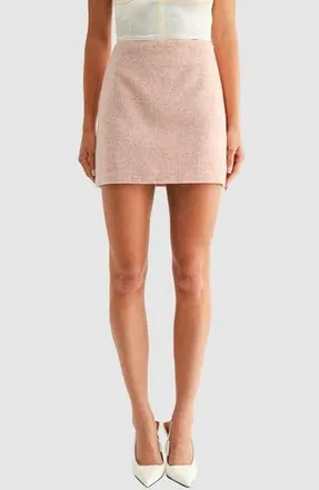 All in Favor Textured Miniskirt in Mauve at Nordstrom Rack, Size X-Large