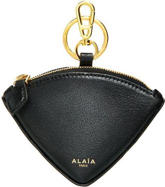 Alaia Charms Berlingot Leather Coin Purse in Noir at Nordstrom