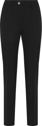 Philipp Plein Cady Office Broeken Skull - Dames - Slim Fit Broeken - Zwart - L - Leer - Broeken