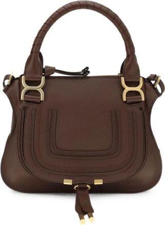 Chlo&eacute; Tassen, Dames, Bruin, ONE Size, Leer, Marcie Small Satchel