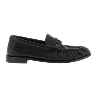 Saint Laurent Le Loafer - Heren - Schoenen - Zwart - Maat: 42 1/2 EU Zijde