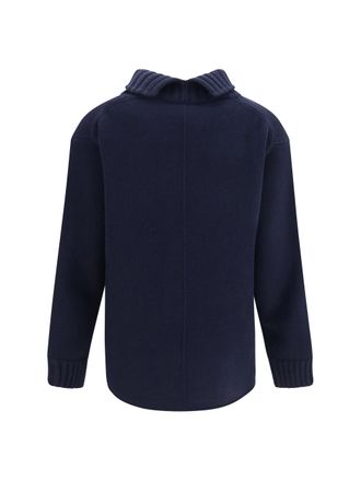 Bottega Veneta Merino Wool Turtleneck Sweater - Navy