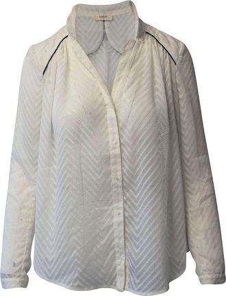 BA&SH Ba & sh Textured Blouse in White Polyester