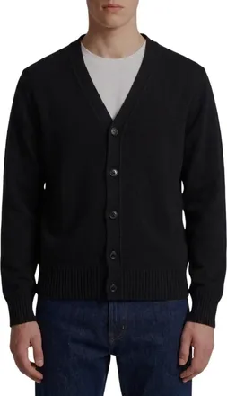 Ami Black V Neck Cardigan