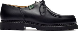 Paraboot Noir Michael Marche II Lis Leather Moc Toe Lace-Up Flats