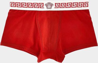 Versace Men & apos;s Medusa Head Greco-Trim Jersey Trunk Brief