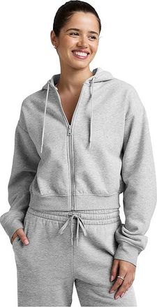 Beyond Yoga Luxefleece Zip Up Hoodie Womens Clothing Light Heather Gray : XS, Cotton/Polyester