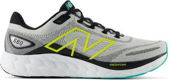 New Balance Mens Fresh Foam 680 v8 in Grey/Black/Green/Yellow Textile, size 10.5