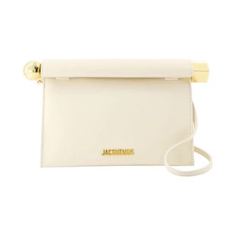 Jacquemus Le Sac Rond Carr&eacute; - Bags - Mujer - Beige - ONE SIZE