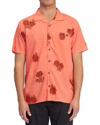 Billabong Sundays Vacay Short Sleeve Shirt In Washed Red