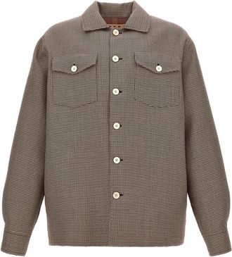 Marni Micro Houndstooth Wool Jacket