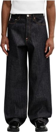 Kenzo Indigo Turn Up Wide Fit Jeans - Heren - Loose Fit Jeans - Blauw - W32 - Denim - Jeans