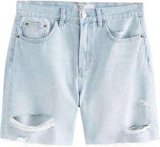 Next Slouchy Cutoff Denim Shorts in Blue at Nordstrom, Size 10 Us