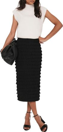 Mint Velvet Textured Pencil Skirt in Black at Nordstrom, Size 10