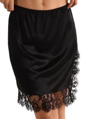 Kiki De Montparnasse Orchid Slip Skirt in Black at Nordstrom, Size X-Small