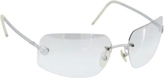 Chanel Pre-owned Accessories, female, Gray, Size: ONE SIZE Pre-owned Metal Sunglasses