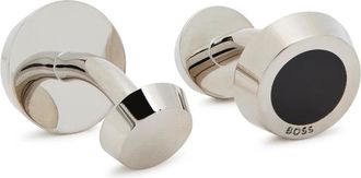 BOSS Boss Simony Enamelled Cufflinks - Silver - One Size