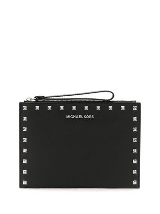 Michael Michael Kors JET SET TRAVEL EXTRA LARGE ZIP CLUTCH WRISTLET - Nero