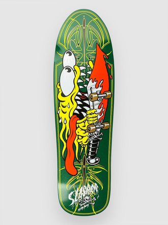 Santa Cruz Meek Pinstripe Slasher Green Pro 9.23 Skateboard Deck groen
