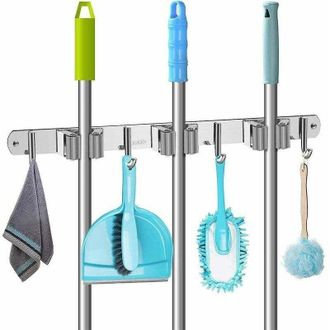 OEM Soporte Autoadhesivo De Pared Para Escobas. Soporte Para Electrodom&eacute;sticos, Soporte De Pared Para Herramientas De Jard&iacute;n, Soporte De Acero Inoxidable 