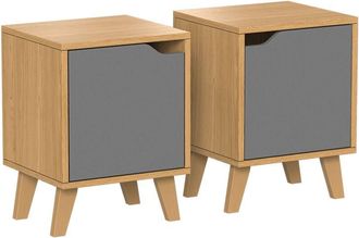 Vicco Mesilla de noche Malu, Roble/antracita, 2 partes, Vicco