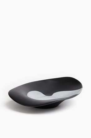 H&M Grosse Schale aus Steingut - Schwarz