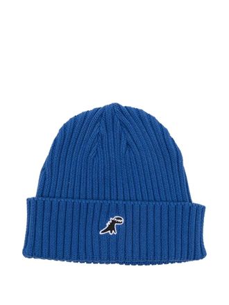 Sport b. Dino-embroidered beanie - unisex - Cotton - One Size - Blue