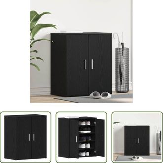 vidaXL vidaXL Armadio per ingresso - Mobile per scarpe Rovere Nero 60 x 35 x 70 cm Legno multistrato