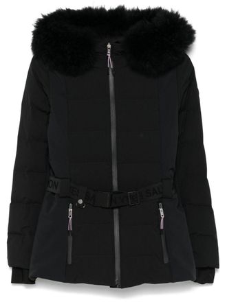 Yves Salomon Giacca da sci con cintura - Nero