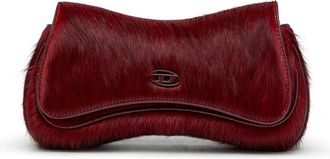 Diesel Play-Clutch in coloured hairy leather - Clutches - Woman - Red