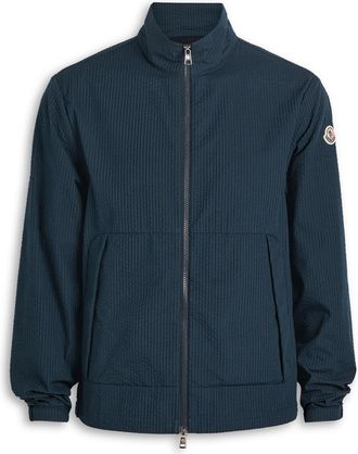 Moncler Dauno Seesucker Overshirt Jacket - Navy - 4 (UK42 / XL)