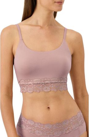 Pact Lace Modern Scoop Bralette Made With Organic Cotton in Dusted Violet at Nordstrom, Size X-Small