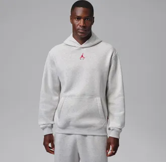 Nike Jordan Mens Jordan Brooklyn Pullover Hoodie in Grey | IU0249-054