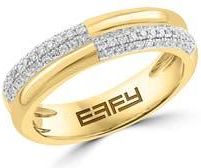 Effy Diamond Stacked Ring in Gold/White at Nordstrom Rack, Size 7