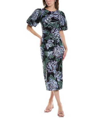 Marchesa Sequined Midi Dress