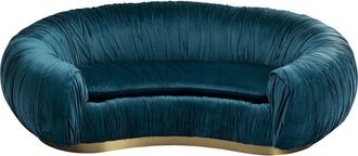 Kare Design Sof&aacute; de terciopelo verde azulado 2 plazas 195c