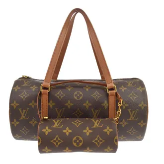 Louis Vuitton Papillon Monogram Canvas Brown Canvas Handbag (Pre-Owned)